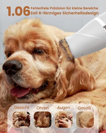 Набір 4 в 1 для стрижки собак: стрижка, триммінг, шліфування кігтів. Підходить для собак та котів. Безшумна модель для грумінгу.