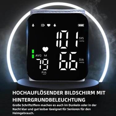Тонометр на зап'ястік, LED-дисплей, регульована манжета, виявлення аритмії, CK-W118