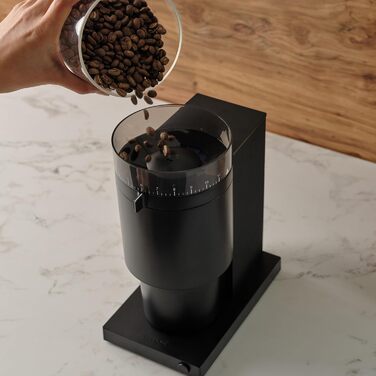 Електрична кавомолка Fellow Opus з конічним жорном - універсальна для еспресо, drip, French press та cold brew - матово-чорна