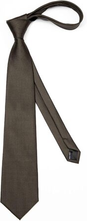 Краватка та нагрудна хустинка Enlision: класичний комплект для весілля та ділових зустрічей (темно-коричневий)