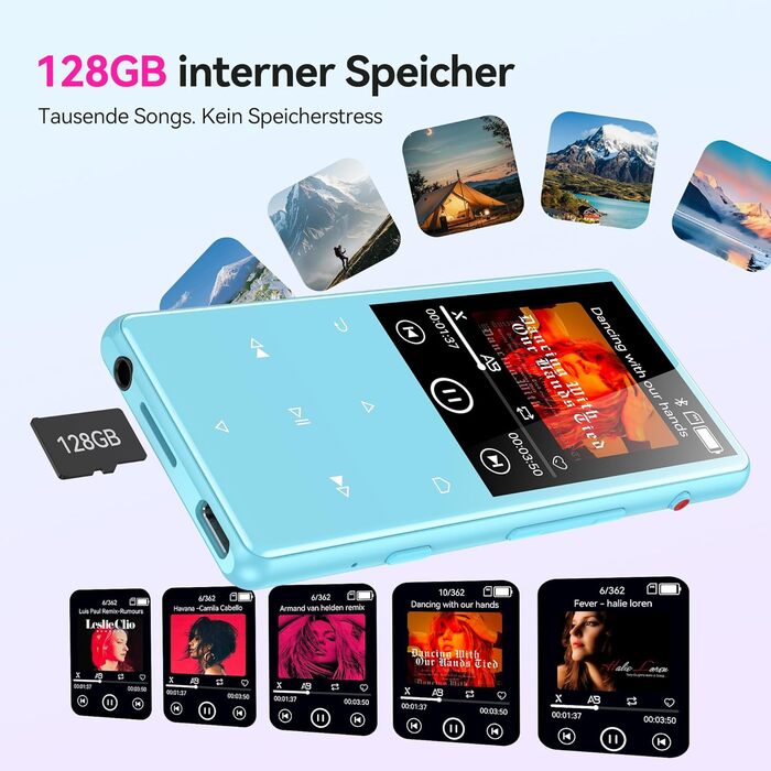 MP3 плеєр AGPTEK 128 ГБ Bluetooth 5.4, 2.4