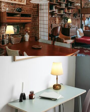 Настільна лампа Touch з регулюванням яскравості, 31.5 см, золото. Ідеально для спальні, вітальні, як подарунок на Різдво.