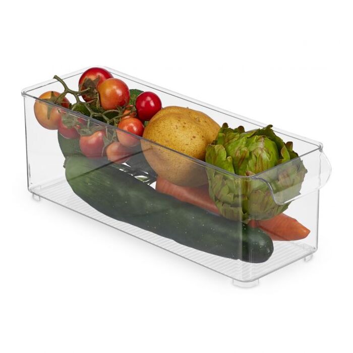 Relaxdays Refrigerator Organizer, Slim with Handle