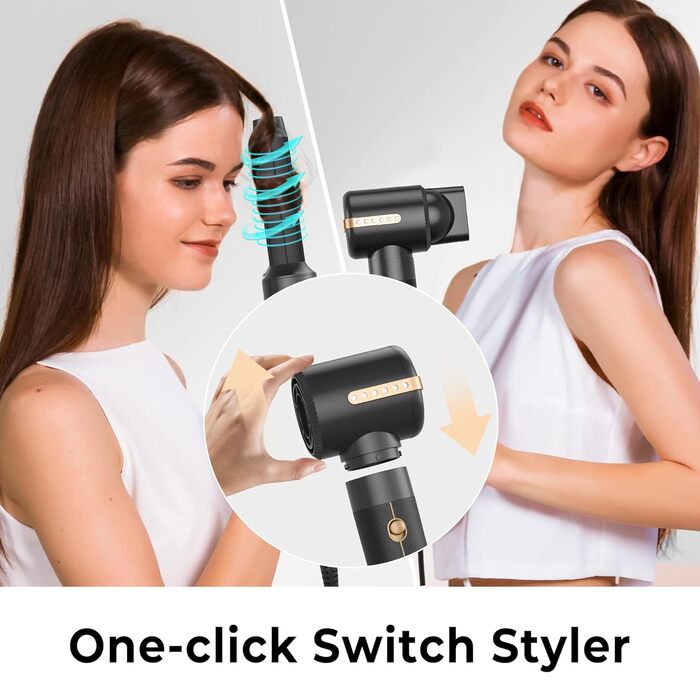 Мультистайлер Airstyler Pro 7-в-1: Фен, дифузор, локони, термощітка, випрямляч, чорний