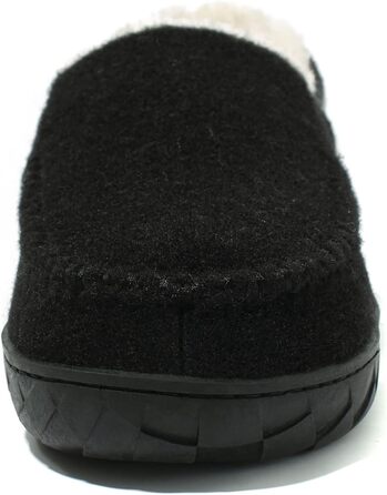 Домашні тапочки NewDenBer для чоловіків, мокасини з піною пам'яті, теплі та зручні, з неслизькою гумовою підошвою (47 EU, 2 Чорний)