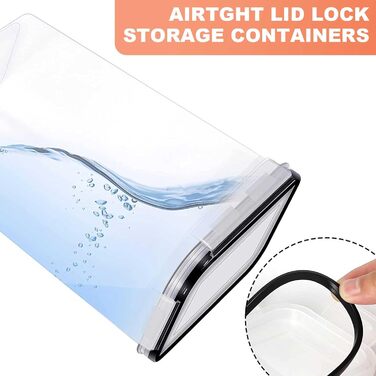 Набір контейнерів для зберігання STUSGO 42er, 24 шт. - прозорі пластикові контейнери з кришкою для круп, борошна та цукру