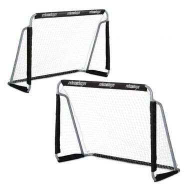 Relaxdays Football Goal Set, 2-Piece, Black