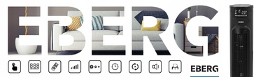 Колонний вентилятор EBERG AIRO85 XXL: безшумний підлоговий обдув з LED-дисплеєм та пультом керування