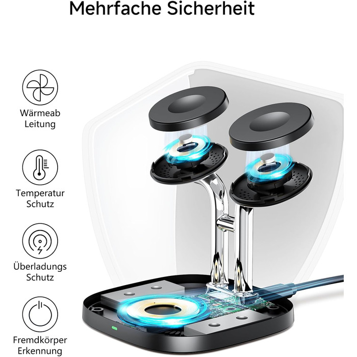 Зарядний пристрій SwanScout для Apple Watch 10/Ultra/9/8/7/6 та AirPods Pro (704A, 3.3W, чорний)