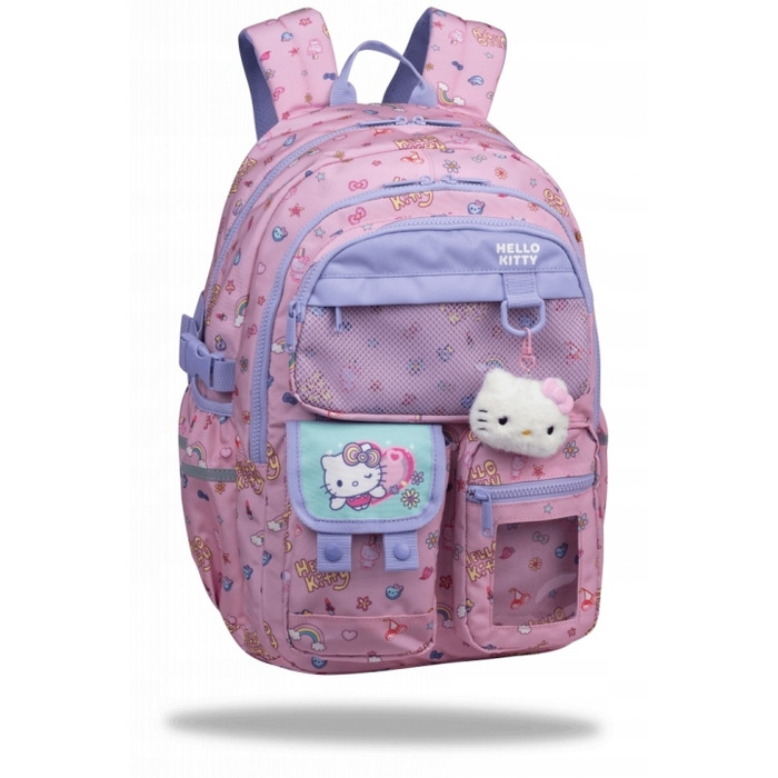 Багатовідсіковий шкільний рюкзак CoolPack, фіолетово-рожевий
