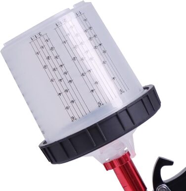 Spray Gun Mixing Cup, Lid and Liner System with 10 Mixing Cups, 10 Lids, 10 Filters, 1 Hard Cup with Retainer Ring, 2 Plugs, 1 Adapter M16x1.5 (600ML)