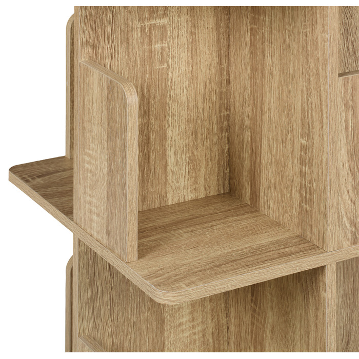 Relaxdays Bookshelf, Square, Wood-Look