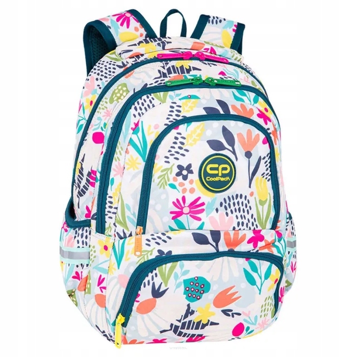Багатофункціональний шкільний рюкзак CoolPack, білий/багатоколірний, 24 л