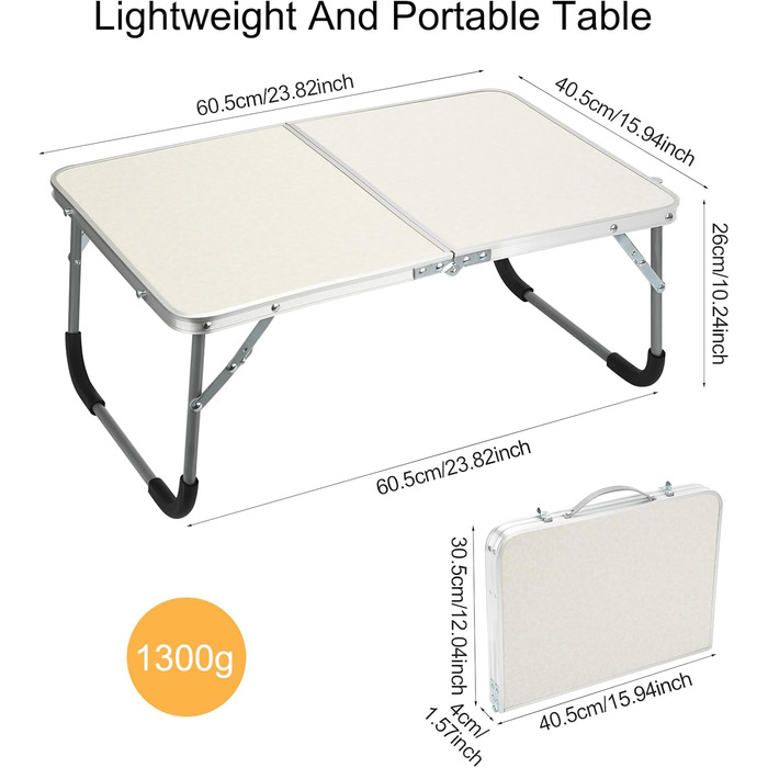 Складаний столик-трансформер для дому та відпочинку (білий)