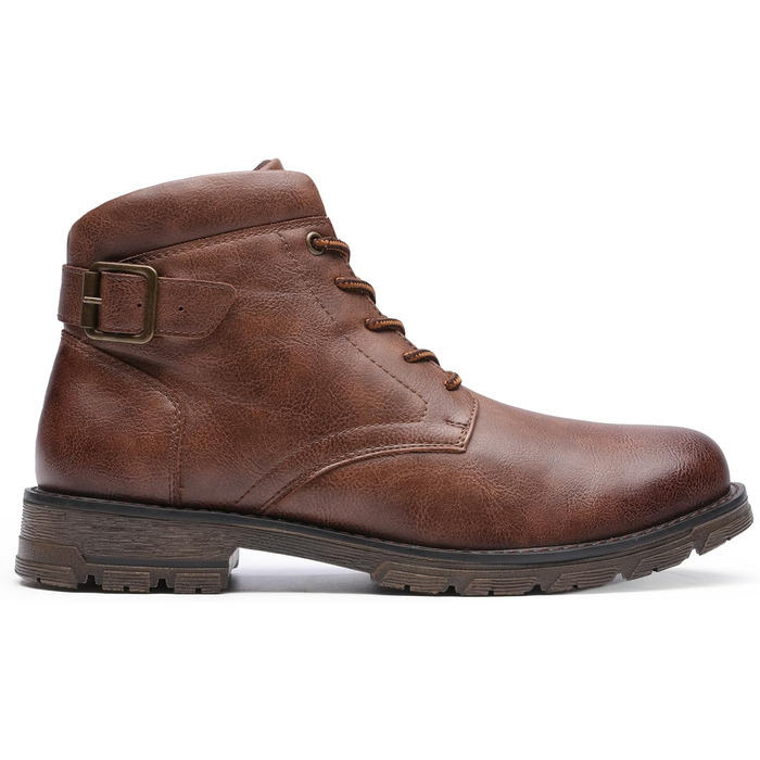 Черевики Bruno Marc для мотоциклів, бойові, на шнурівці, з блискавкою, зружна устілка, коричневі (42 EU)