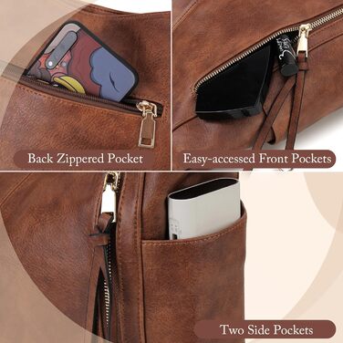 Сумка жіноча шкіряна Chase Chic: шопер, крос-боді, Hobo, комплект з гаманцем, велика, коричнева