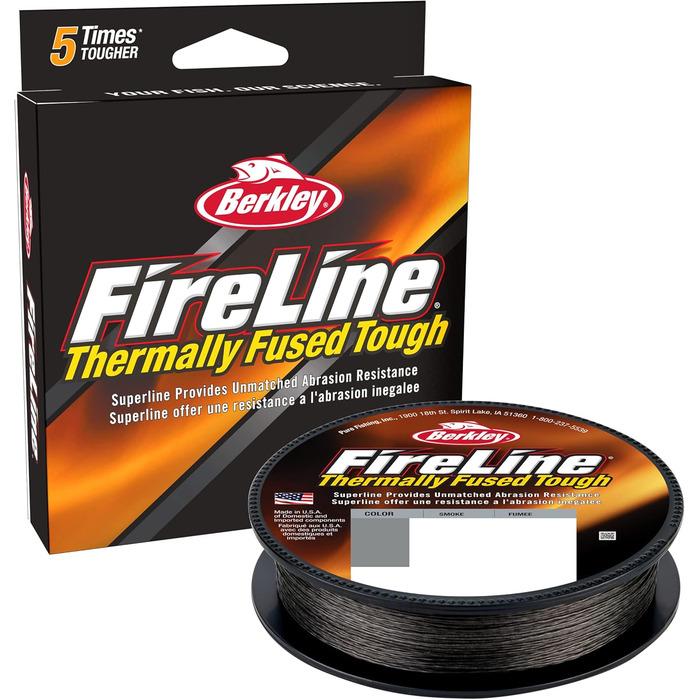 Плетена рибальська волосінь Berkley FireLine Fused Original 8-жильна, кристал, 0,12 мм, 7,2 кг, 300 м – надміцна, зносостійка, для дальніх закидів