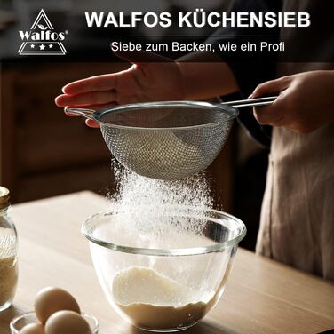Набір сит Walfos Premium з нержавіючої сталі (3 розміри: 7см, 12см, 18см)