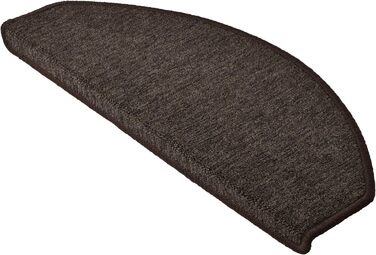 Beautissu Non-Slip Stair Treads - 55x15 cm - 15 Pack - Self-Adhesive Indoor Stair Mats - Carpet Stair Treads for Narrow Stairs - ProStair - Dark Brown