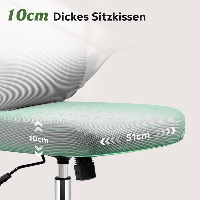 Офісне крісло Devaise ергономічне з підтримкою попереку, 3D-підголівником, регульованими підлокітниками та сітчастою спинкою, для офісу та дому, до 150 кг (сірий)