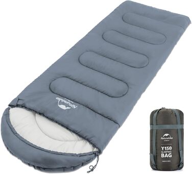 Naturehike Sleeping Bag with Hood - Camping Blanket Sleeping Bag - Lightweight & Comfortable - Ideal for Outdoor Adventures & Travel - Marine Blue (7~11°C)
