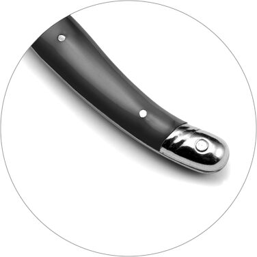 Набір столових приборів для стейка Lou Laguiole TRADITION (48 предметів) з нержавіючої сталі, антрацит, з кольоровими пластиковими ручками, на 12 осіб