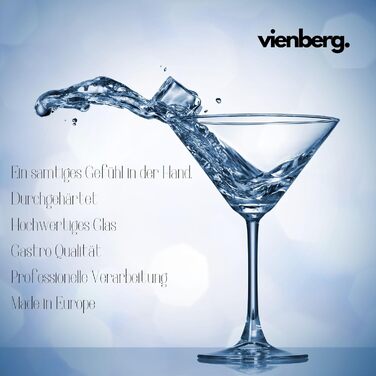 Набір склянок для коктейлів Martini 175 мл | Професійний ресторанний посуд Gastro якості | Для Martini, Cosmopolitan, Manhattan, Margarita, Sidecar (6 шт.)