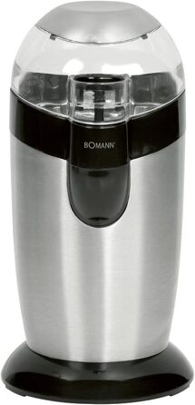 Електрична кавомолка Bomann KSW 445 CB inox Silber | З нержавіючої сталі, 120 Вт, 40 г, аромашлуз