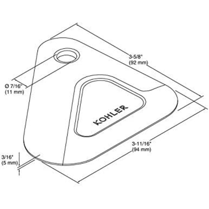 Kohler K-8624-0 Kitchen Scraper, Silicone and Nylon, Heat-Resistant, White and Anthracite, One Size