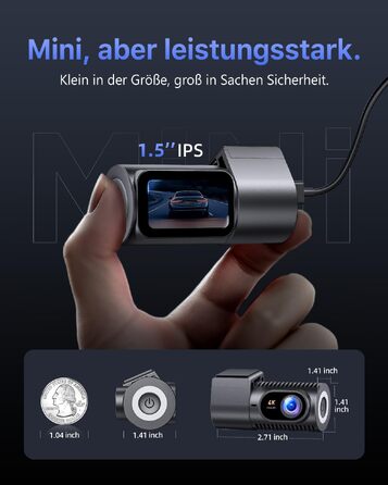 Автомобільний відеореєстратор 4K з 5GHz Wi-Fi, поворотна камера 360° та цілодобовим режимом паркування 24/7