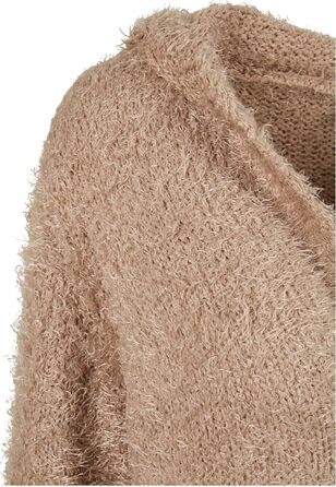 Кардиган жіночий з капюшоном та пір'ям Urban Classiс, чорний (XS, Softtaupe)