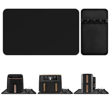 Стійка до вогню силіконова підставка 48x30 см для фритюрниці, кухонного приладдя, захист від нагріву, робочої поверхні, кавомашини, сумісна з Ninja, Cosori, Philips Airfryer