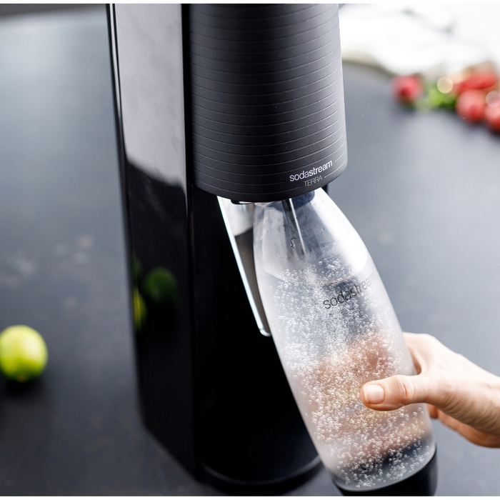 Сифон для газування води SodaStream Terra, чорний + 2 пляшки Fuse по 1л + балон з газом