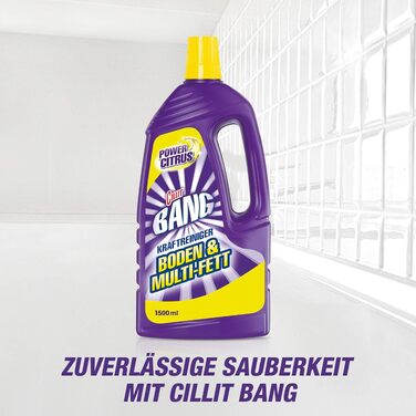 Універсальний очищувач для підлоги та поверхонь Cillit Bang Kraftreiniger Citrus, аромат лимона, 1.5 л (набір 5 шт)