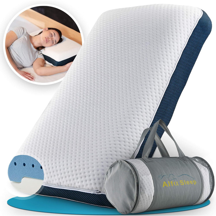 ALFA Sleep Orthopedic Pillow [The Flow Pillow] Ergonomic Neck Pillow made of Memory Foam, Reversible Pillow, Pillow, Side Sleeper Pillow & Back Sleeper Pillow