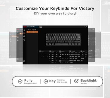 Механічна клавіатура RK ROYAL KLUDGE RK61-US: 61 клавіша, Bluetooth/2.4Ghz, Hot-Swappable, Red Switch, QWERTY, для Windows/Mac