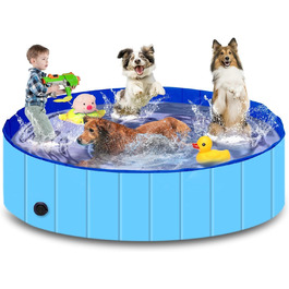 Зручний надувний басейн для собак та котів XL 160x30 см, розкладний, водонепроникний, антиковзкий