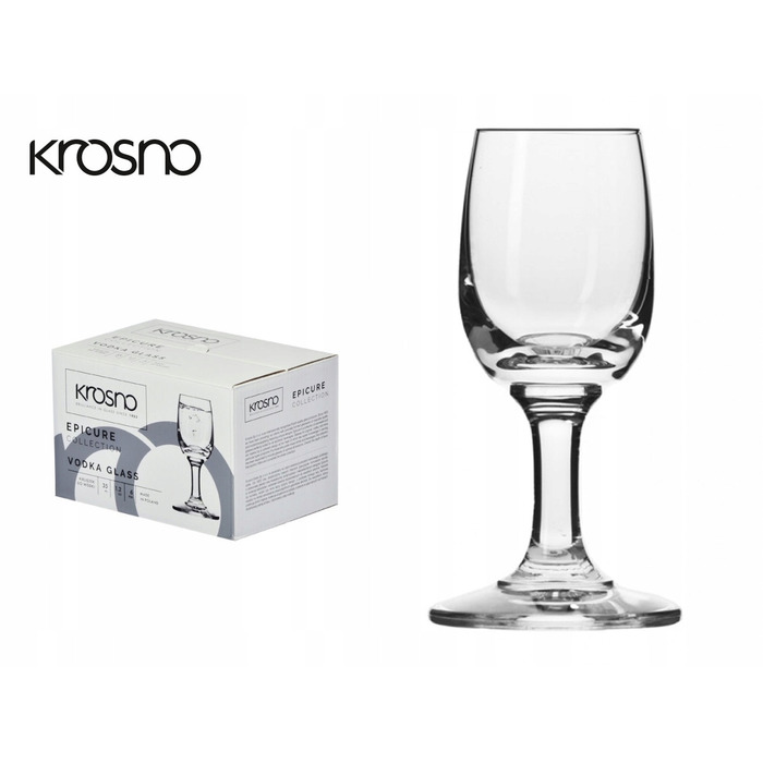 Стопки для горілки Krosno Epicure, прозорі, 35 мл, 6 шт.