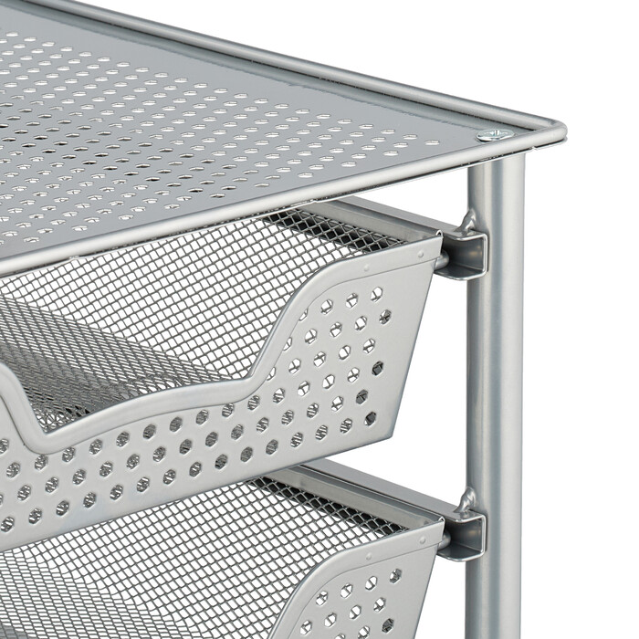 Relaxdays Drawer Unit with 3 Basket Pull-outs