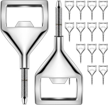 Pyatofyy 15Pcs Bottle Opener Blanks Metal Bottle Opener Inserts Set Threaded Beer Bottle Opener, Bottle Opener for Home Bar Outdoor Men(Silver)