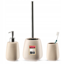 Комплект аксесуарів для ванної кімнати 3в1 KADAX, бежевий