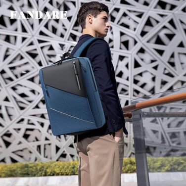 Рюкзак для ноутбука FANDARE: чоловічий/жіночий, для роботи, подорожей, навчання. USB-порт, багатокольоровий, для бізнесу, роботи, відпочинку, активного відпочинку