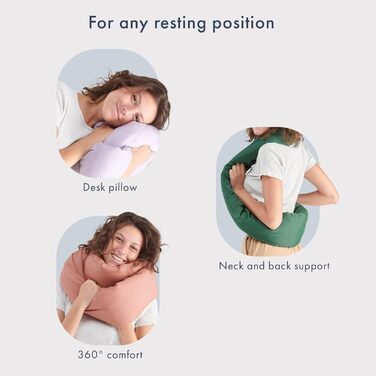 Huzi Design Infinity Pillow - Travel Pillow Neck Pillow Ideal for Travel Office Design Soft Neck Support Pillow (Navy Blue)