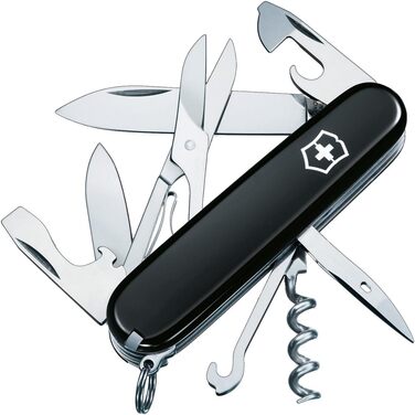 Швейцарський мультитул Victorinox Climber (14 функцій, велика клинка, відкривачка для пляшок) у блістері, чорний