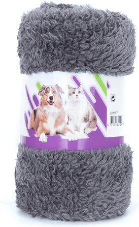 М'яка флісова підстилка для собак і котів Nobleza, 160 x 120 см (XXL 200 x 160 см), сіра