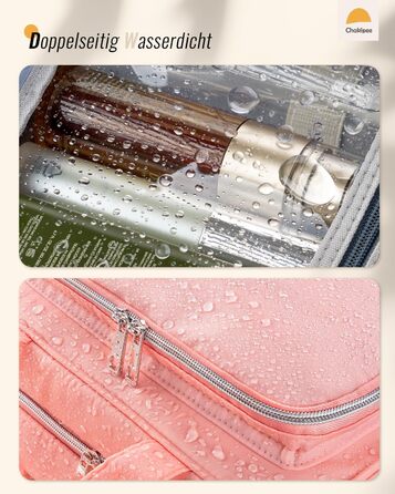 Чоловіча/Жіноча дорожня косметичка для підвішування – водонепроникна косметичка з прозорим вікном, легка, рожева, середнього розміру (30x23x10 см)