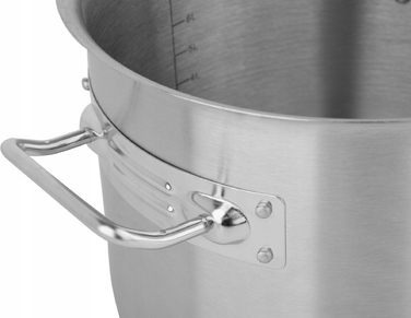 Висока каструля з кришкою 12л 25x25 YATO YG-00012