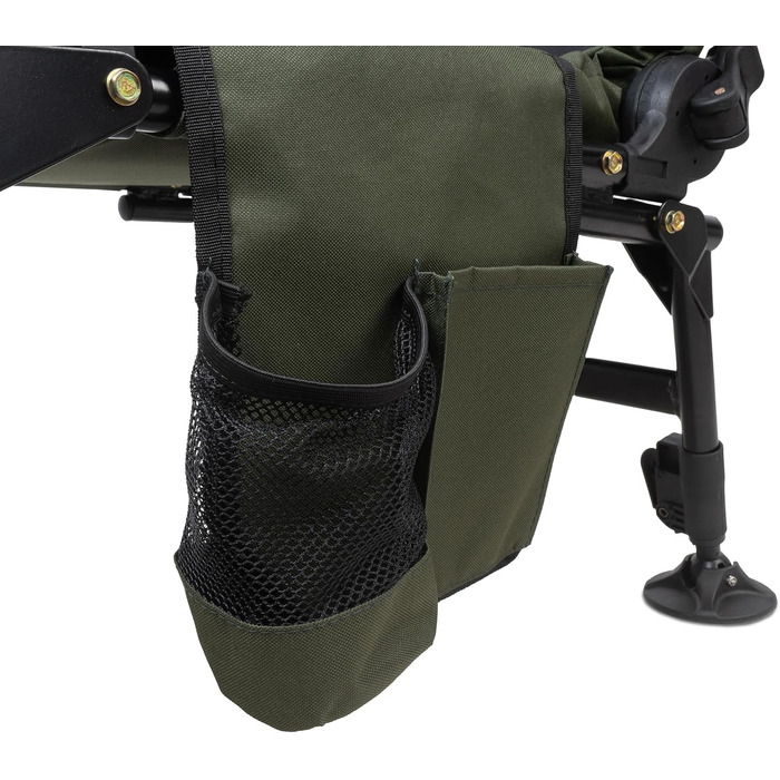 Крісло розкладне CampFeuer Angelstuhl для кемпінгу, риболовлі та відпочинку на природі (темно-зелений/чорний)