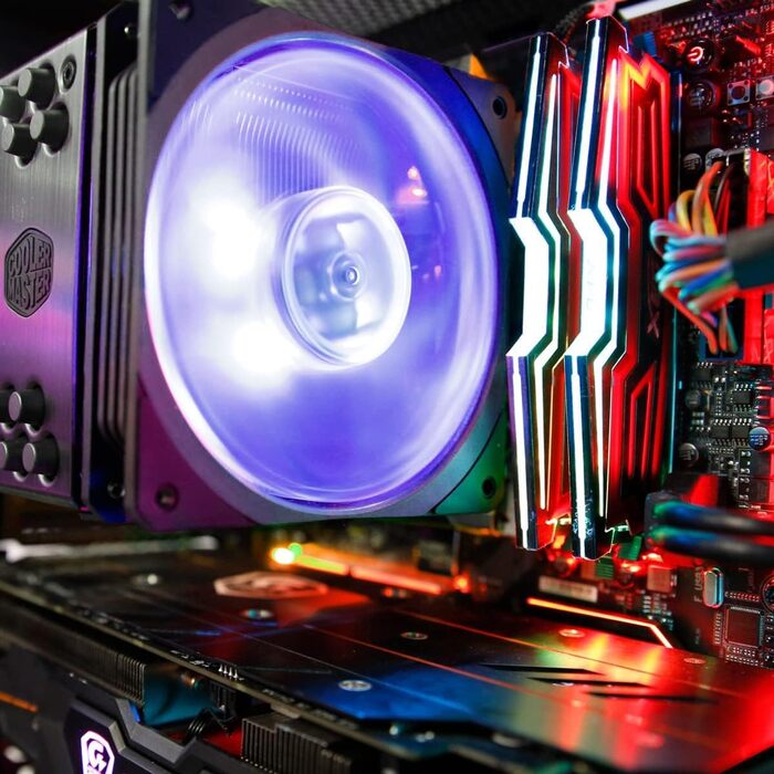 Кулер CPU Cooler Master Hyper 212 RGB Black Edition з підтримкою LGA1700, 4 теплові трубки, SF120R RGB вентилятор, чорний