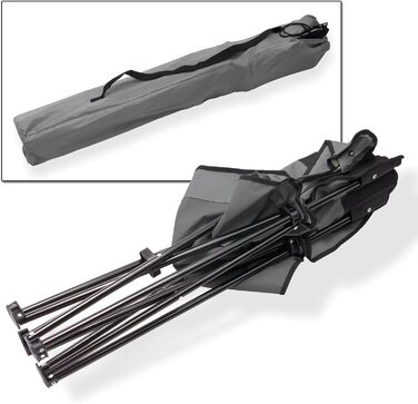 Складний стілець DEMA з високою спинкою сірого кольору